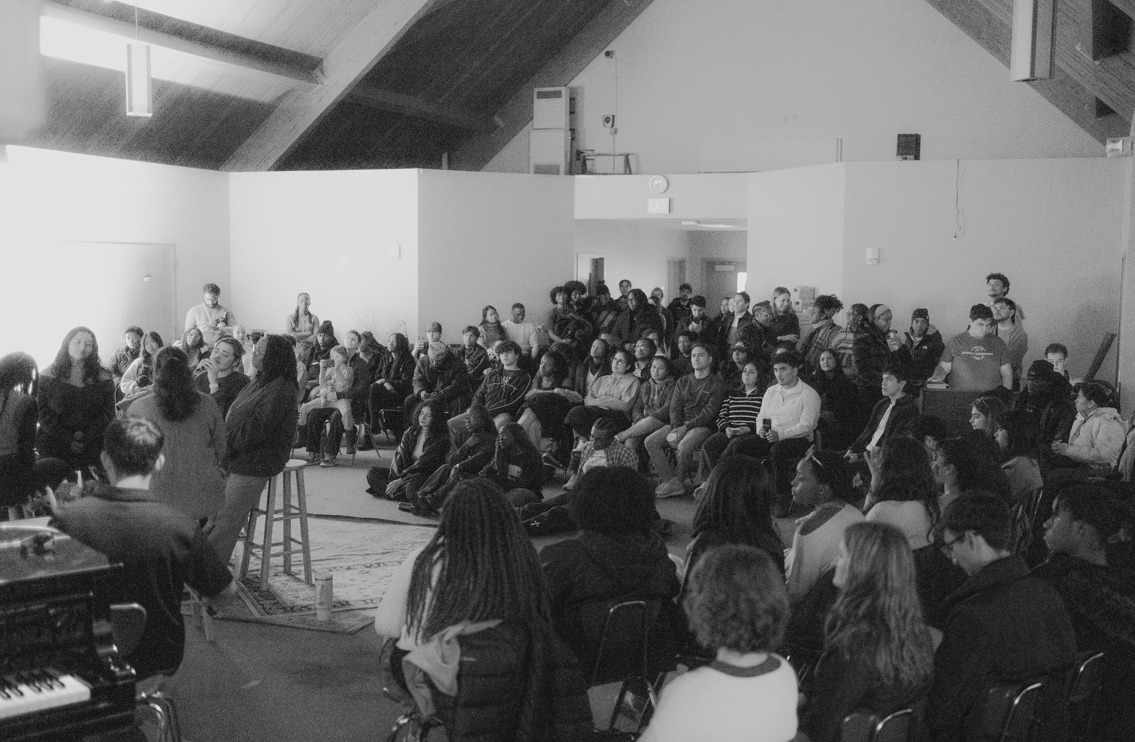 Community gathered for worship